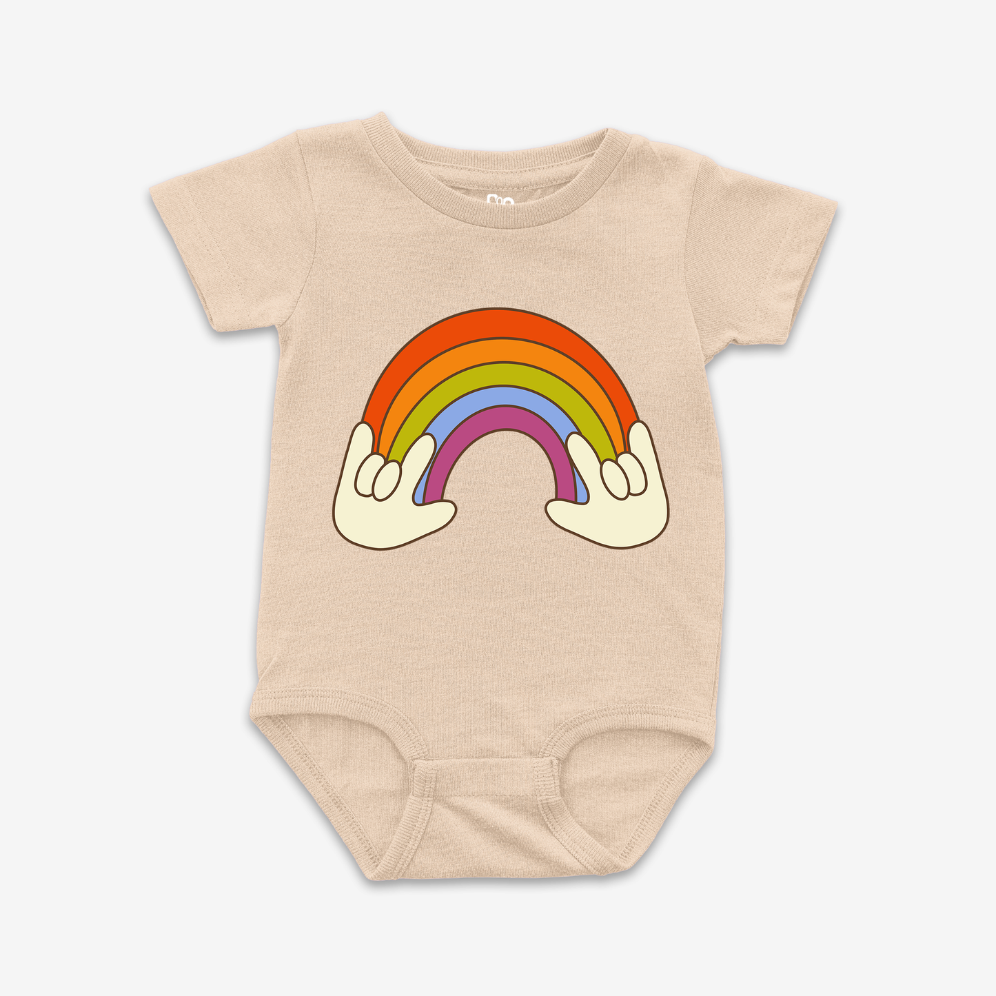 Retro ILY Rainbow Onesie Tee