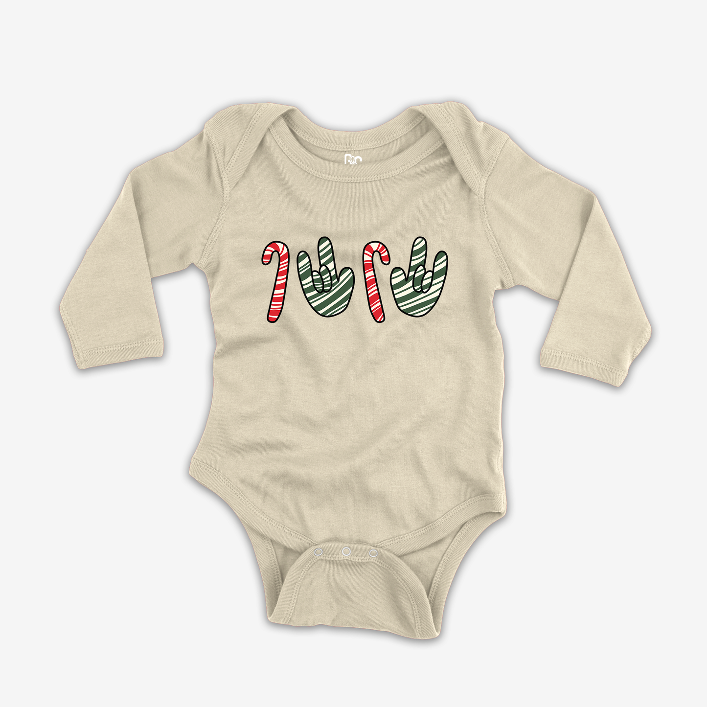 Candy Cane & ILY Onesie Sleeve