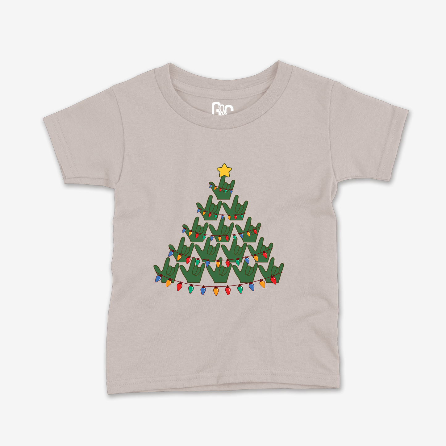 Christmas Tree Light ILY Toddler Tee