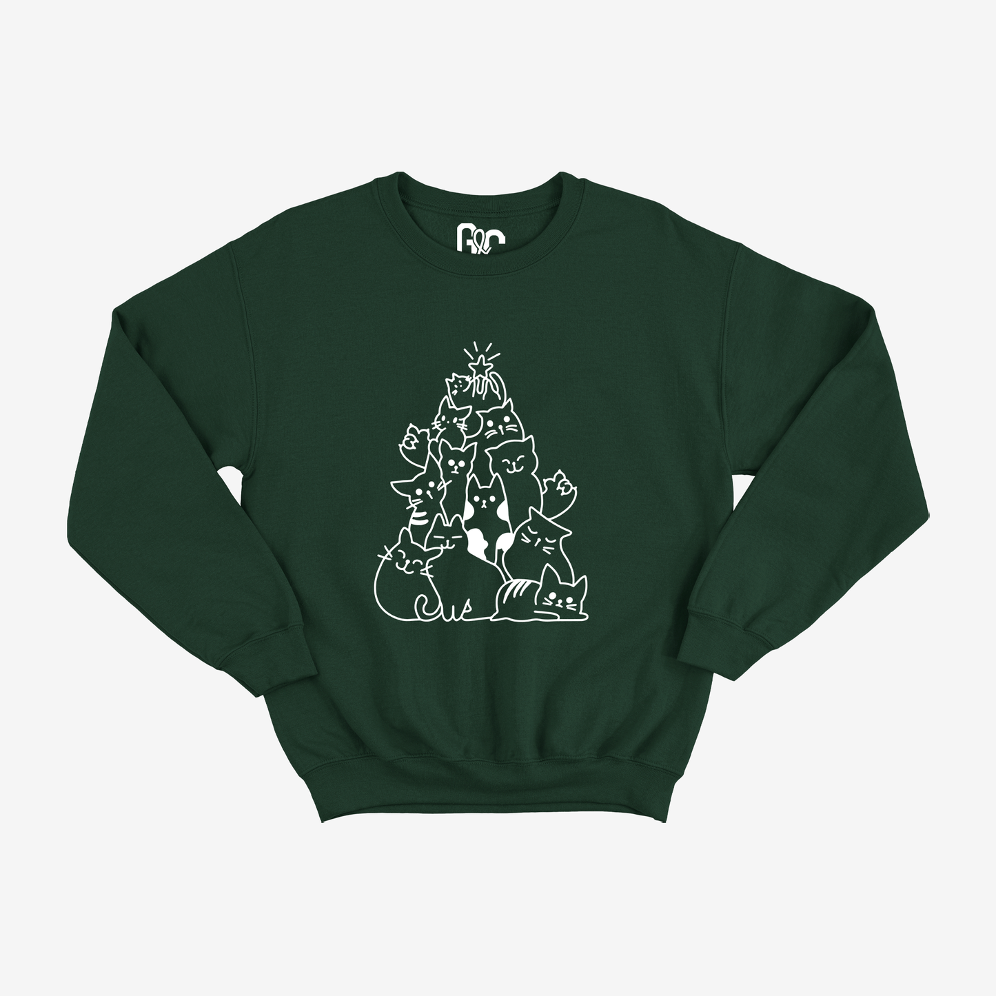 Cat Christmas Tree Crewneck