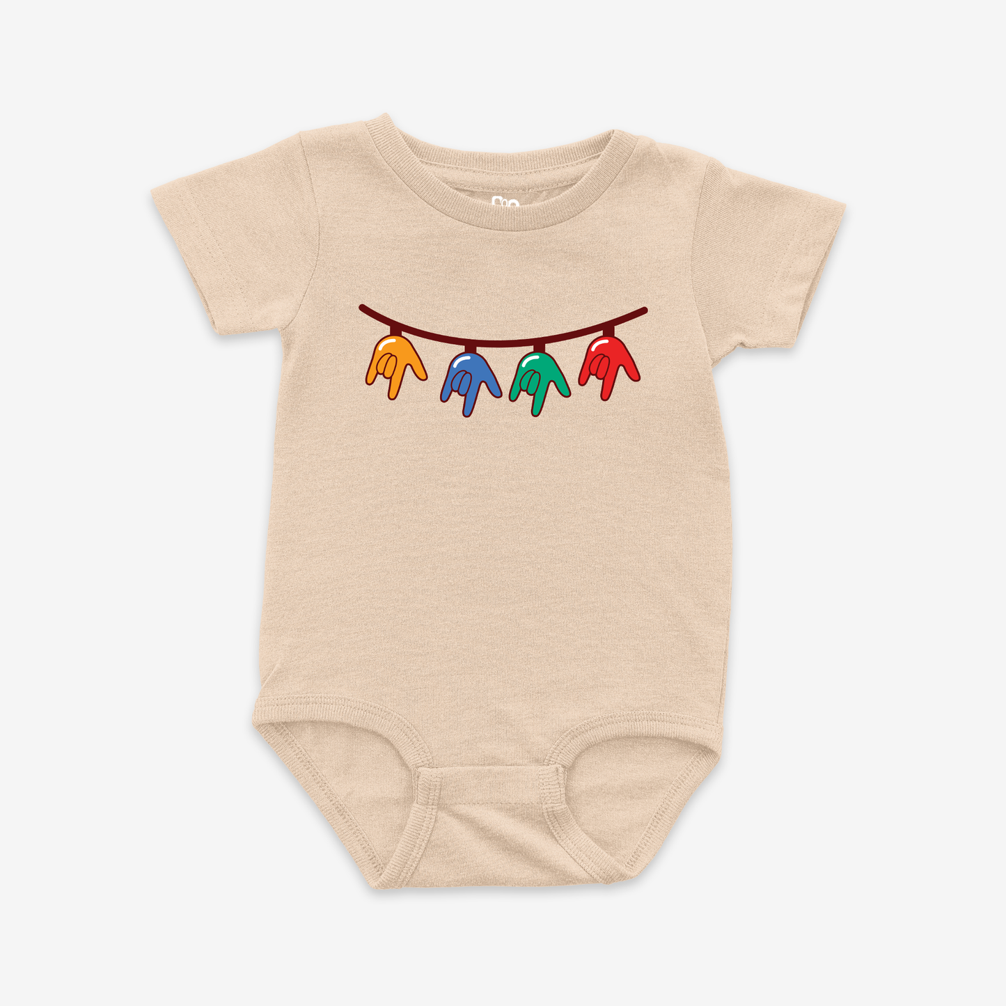 Christmas Light Bulb ILY Onesie Tee