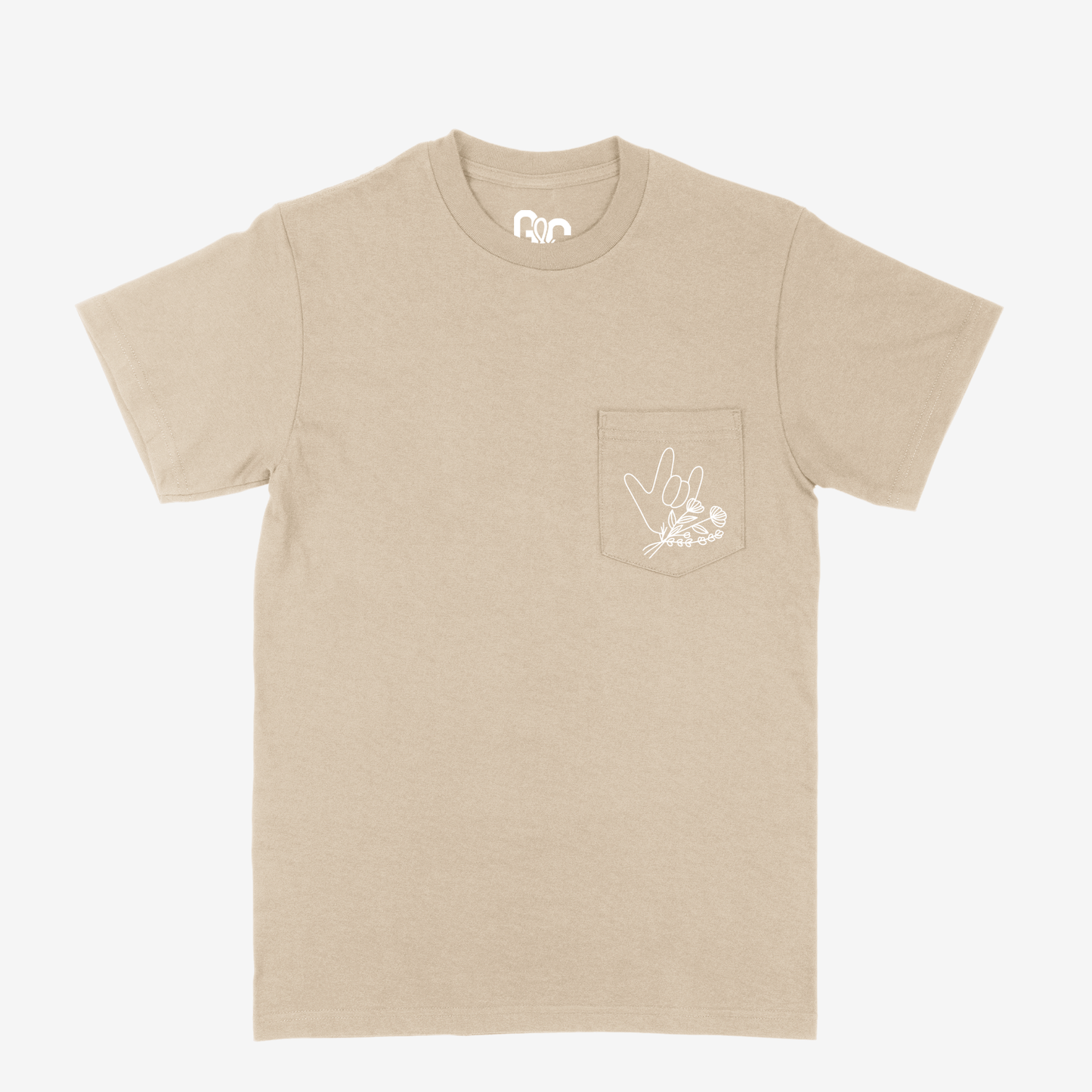 Floral & ILY Pocket Tee