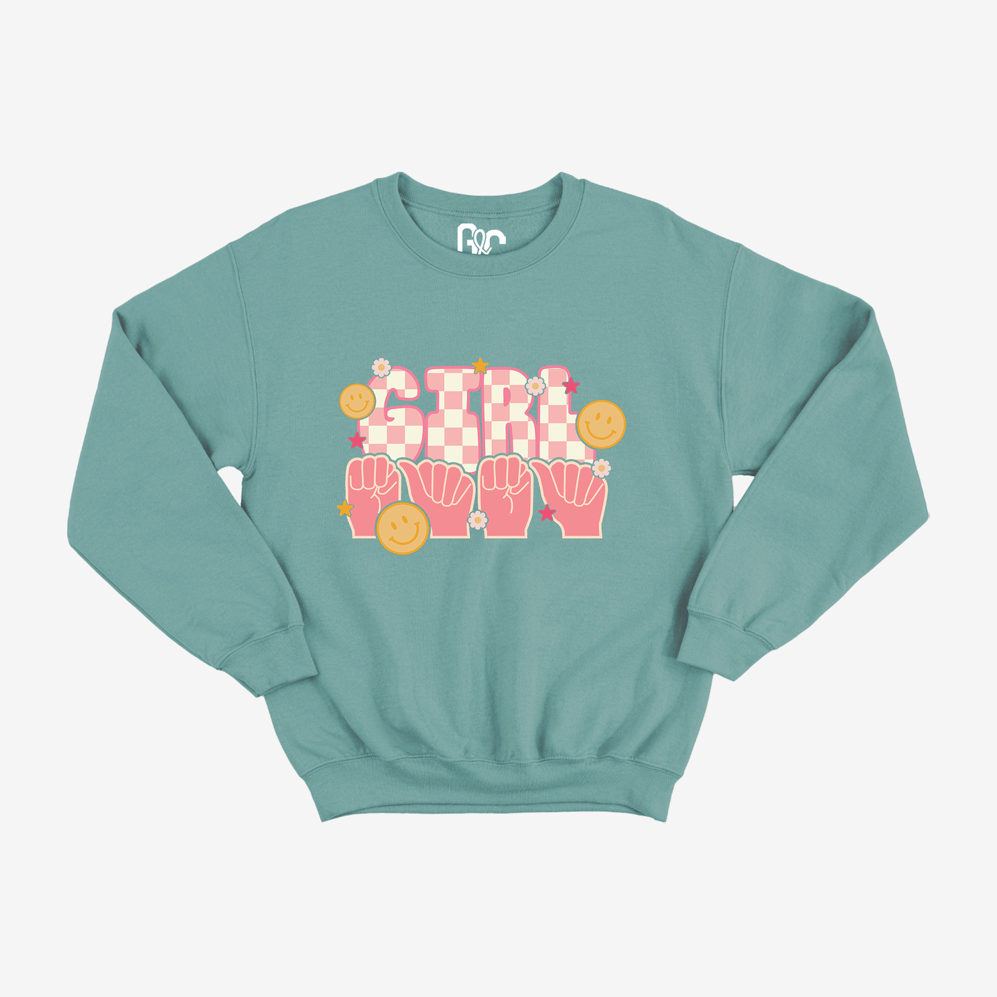 Retro Girl Mama Crewneck