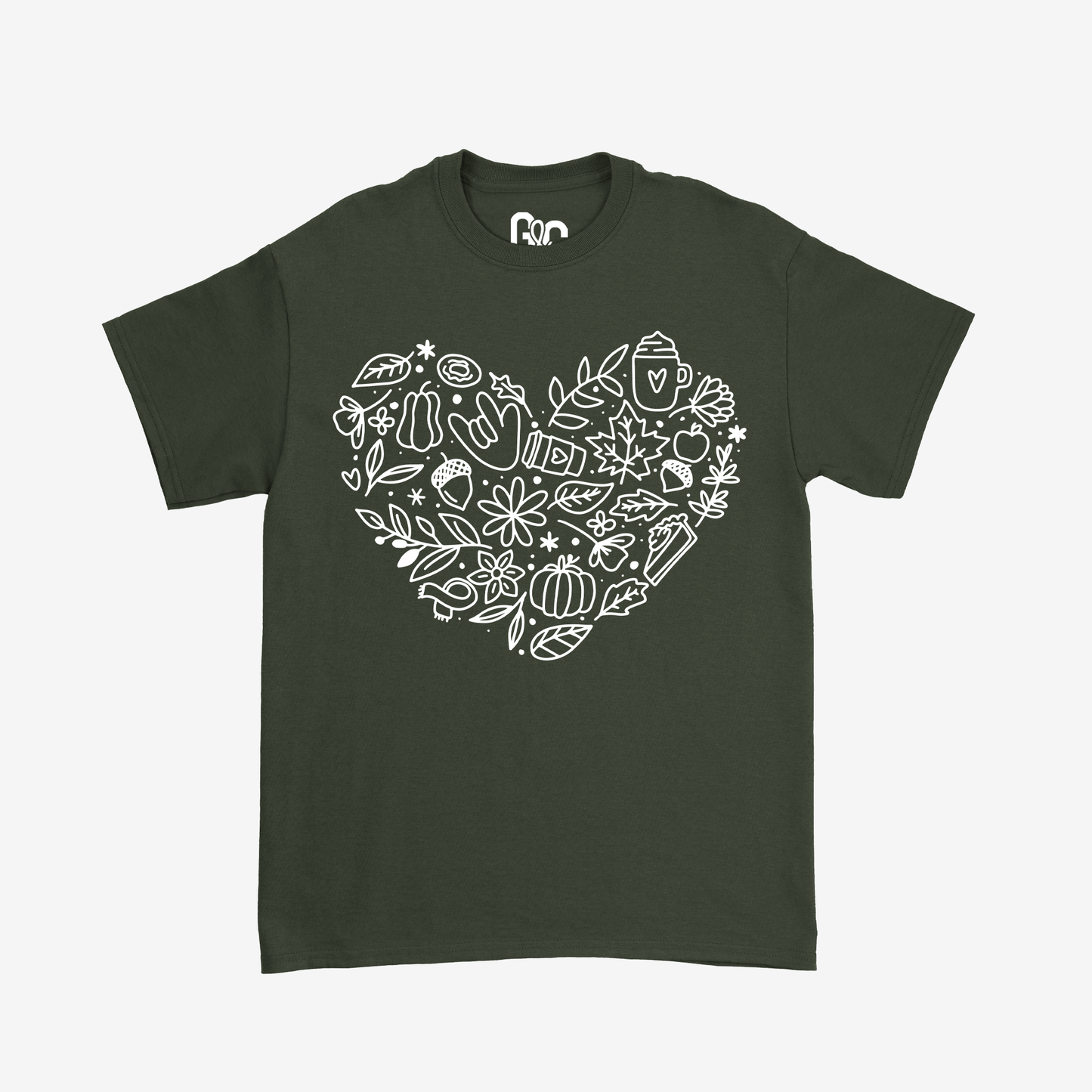 Autumn Heart Doodle Tee