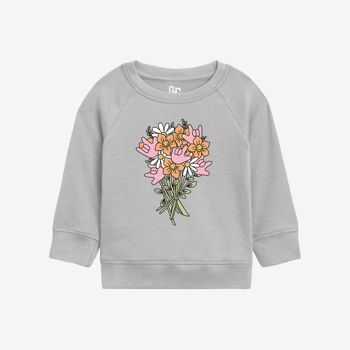 ILY Flower Toddler Crewneck