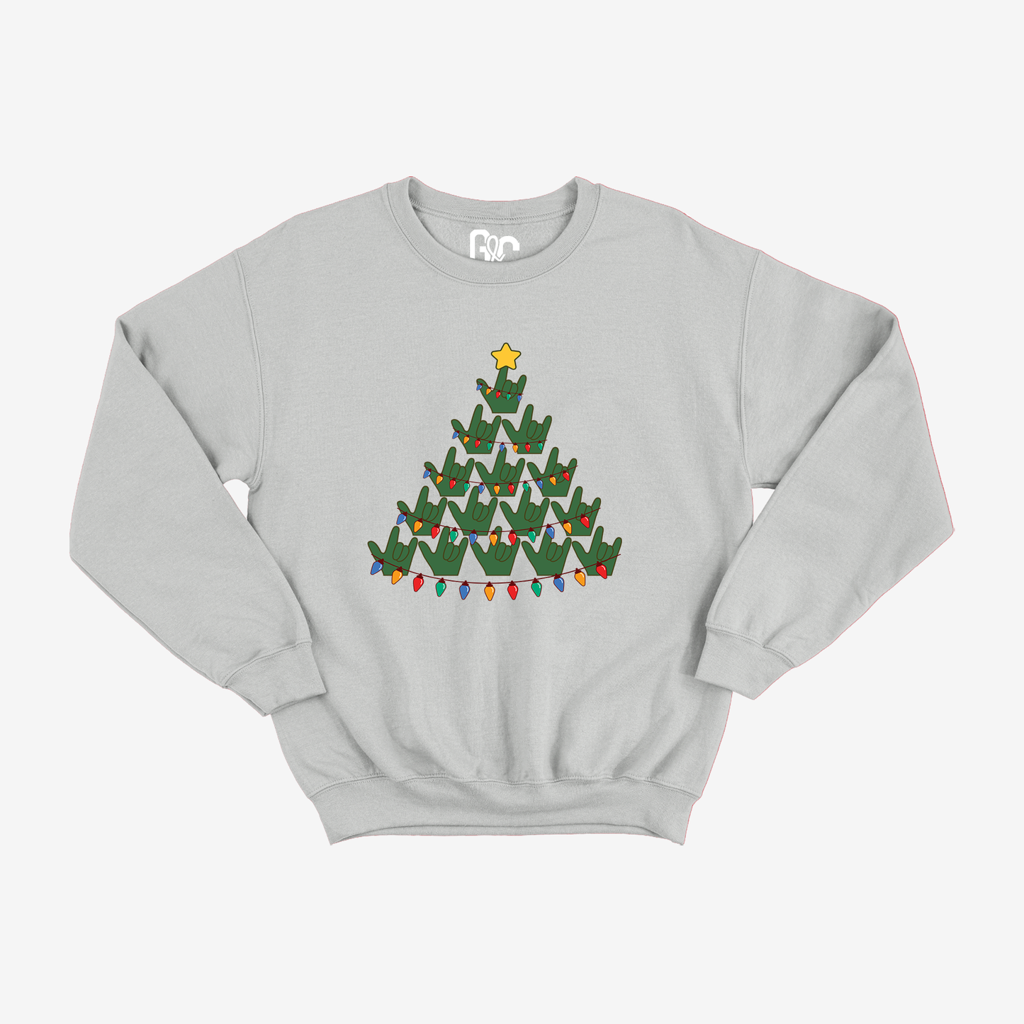 Christmas Tree Light ILY Youth Crewneck