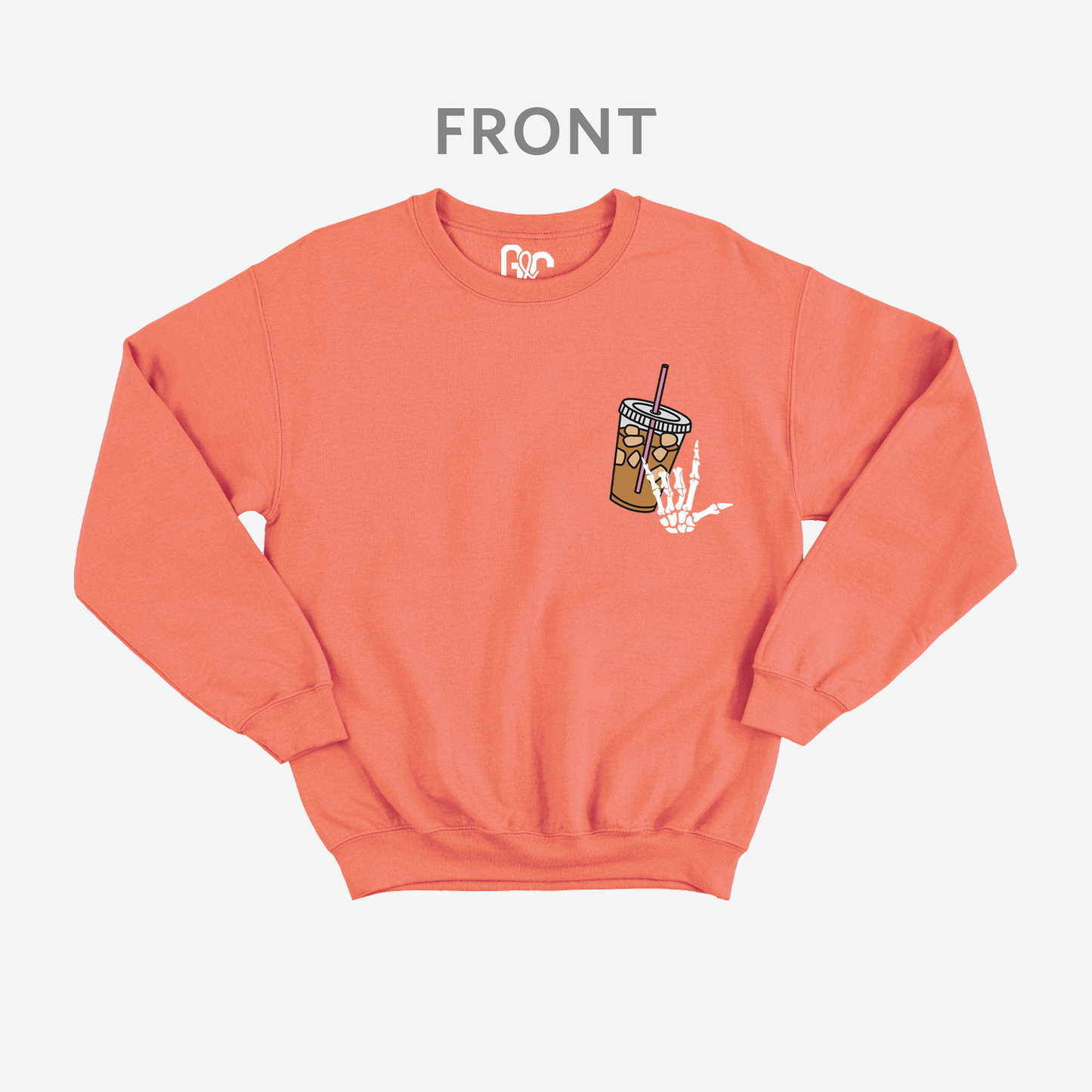 Fueled by Iced Coffee anxiety Crewneck
