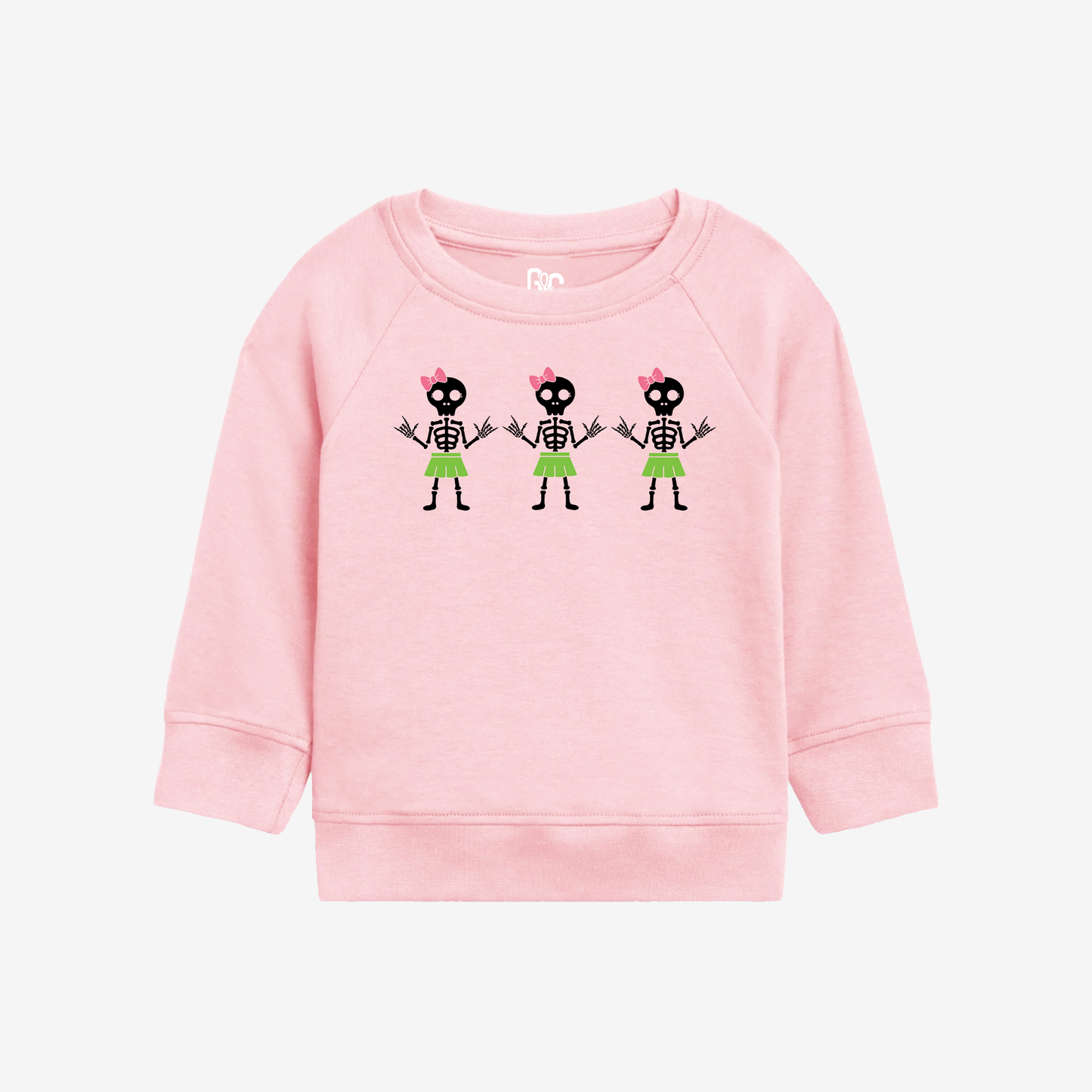 Girl Skeleton Toddler Crewneck