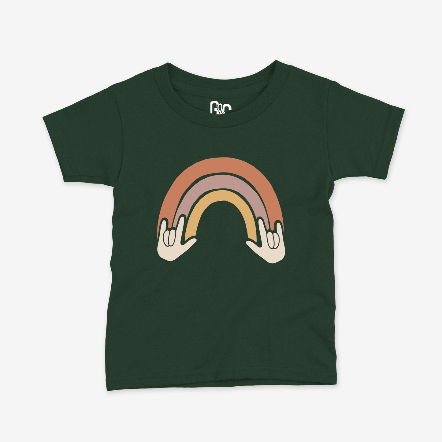 Rainbow & ILY Toddler Tee