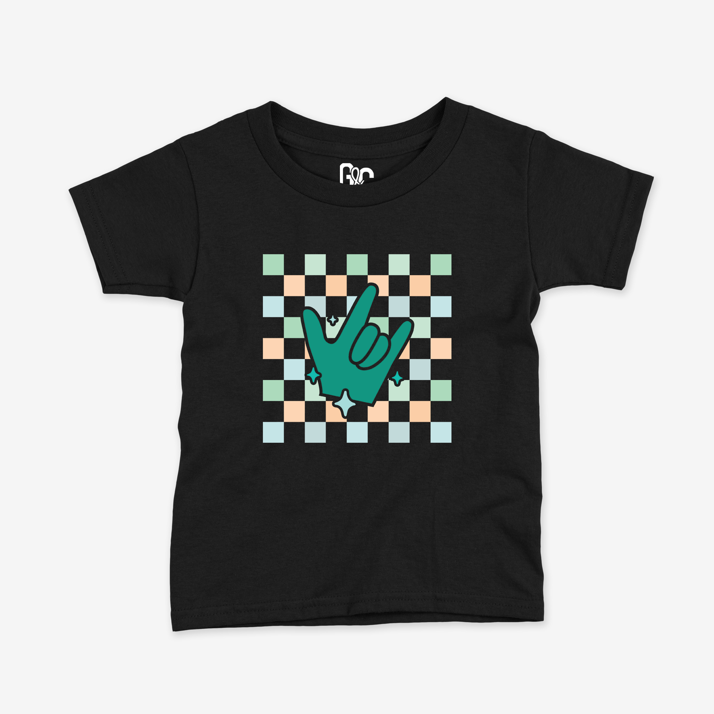 Boy Checkered & ILY Toddler Tee