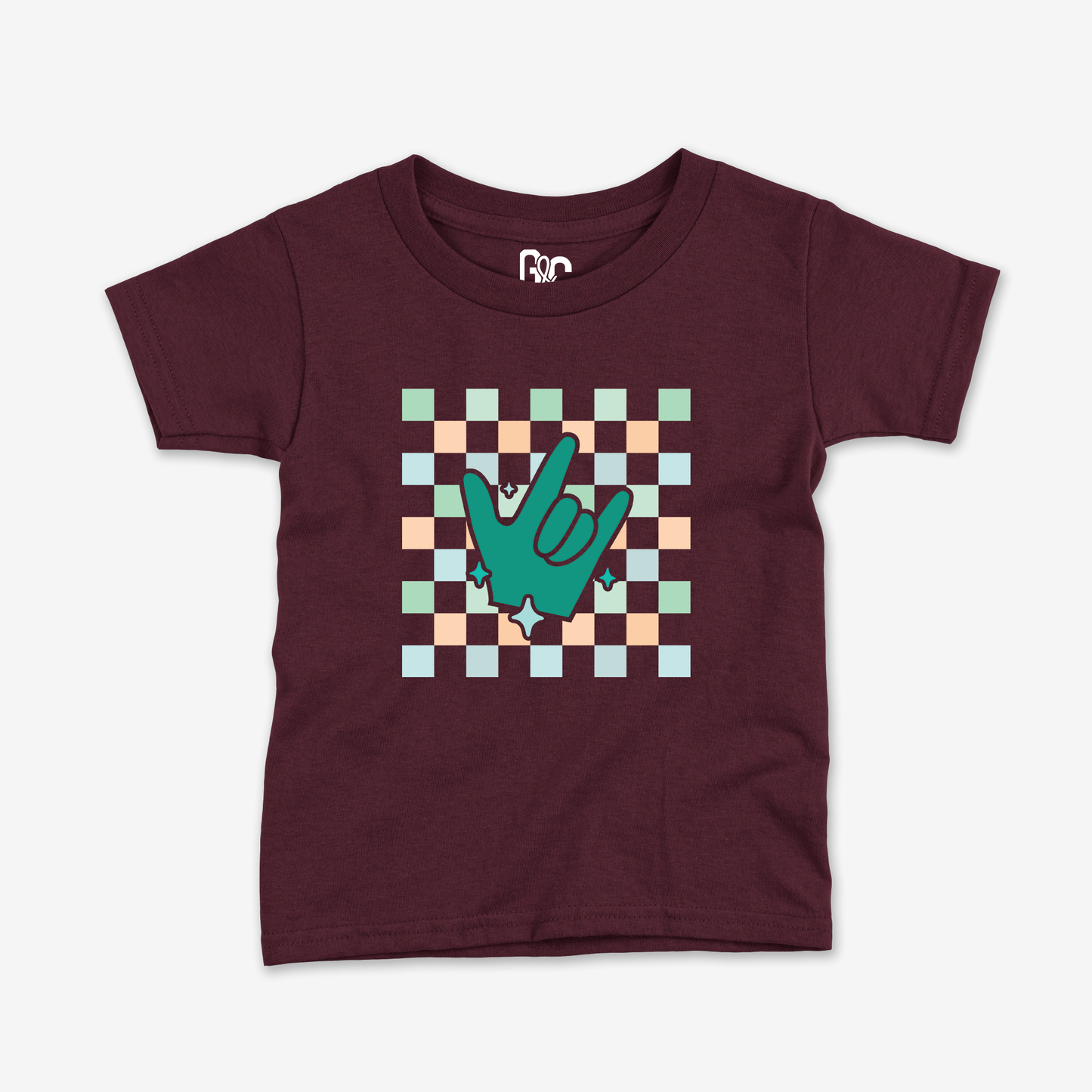 Boy Checkered & ILY Toddler Tee