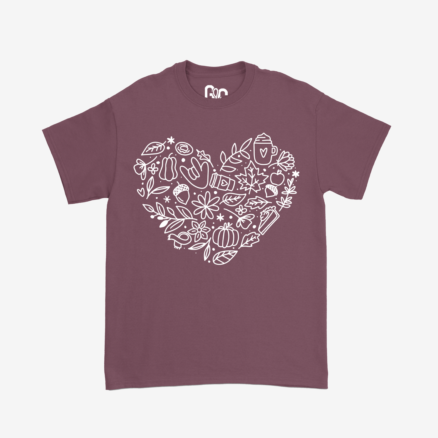 Autumn Heart Doodle Tee