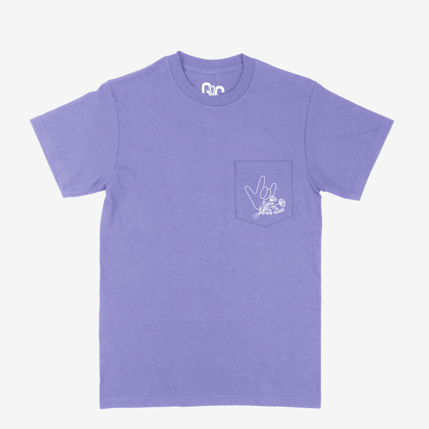 Floral & ILY Pocket Tee