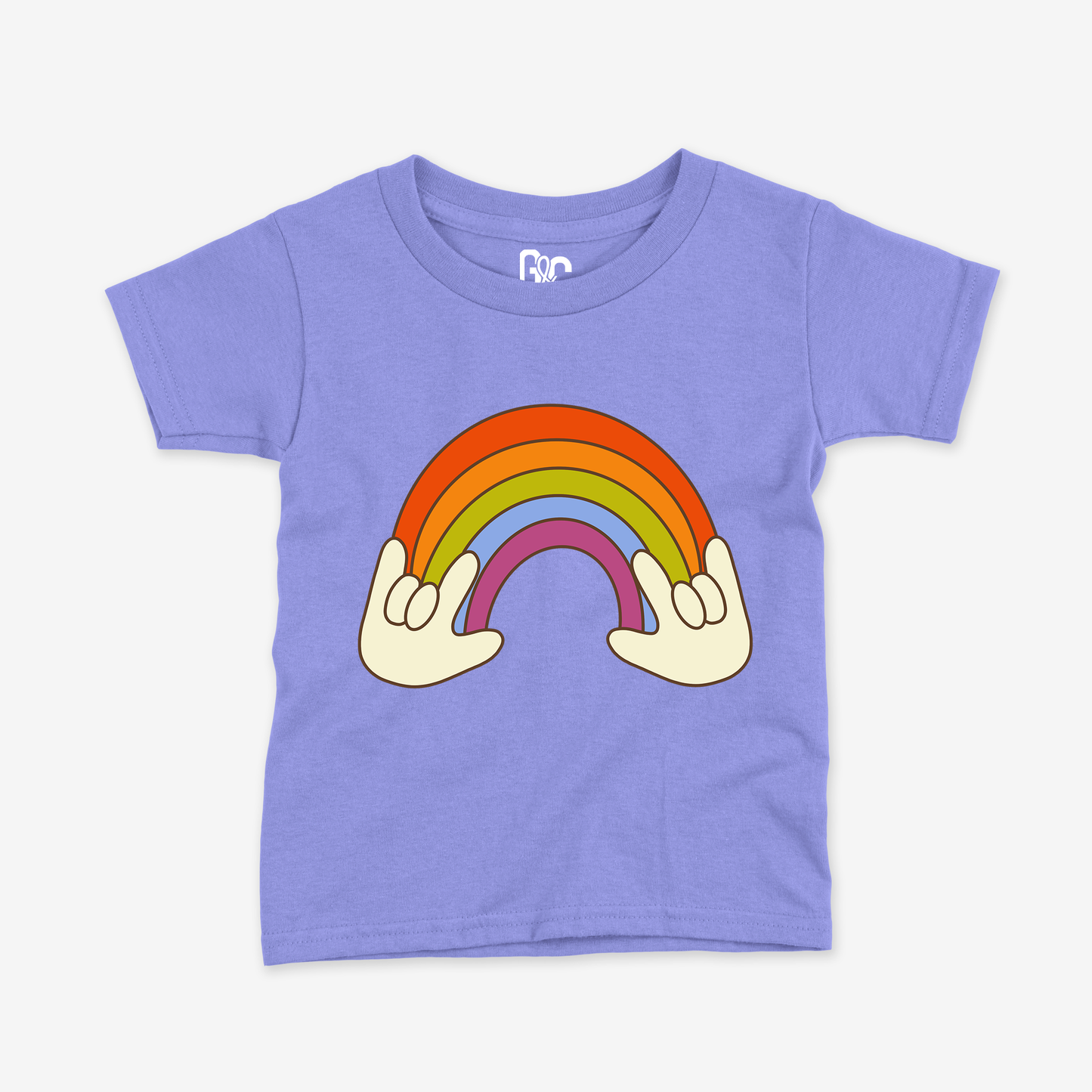 Retro Rainbow ILY Toddler Tee