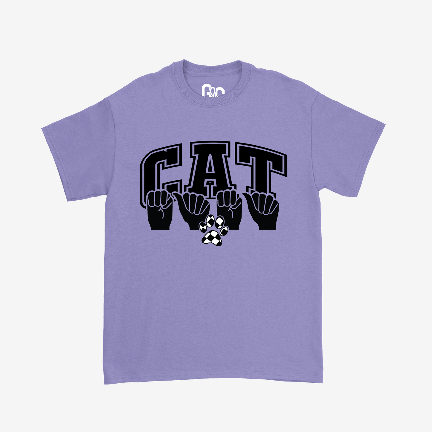 Checkered Paw Cat Mama Tee