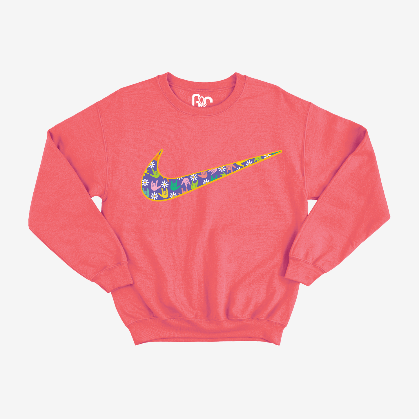 Flower ILY Swoosh Crewneck