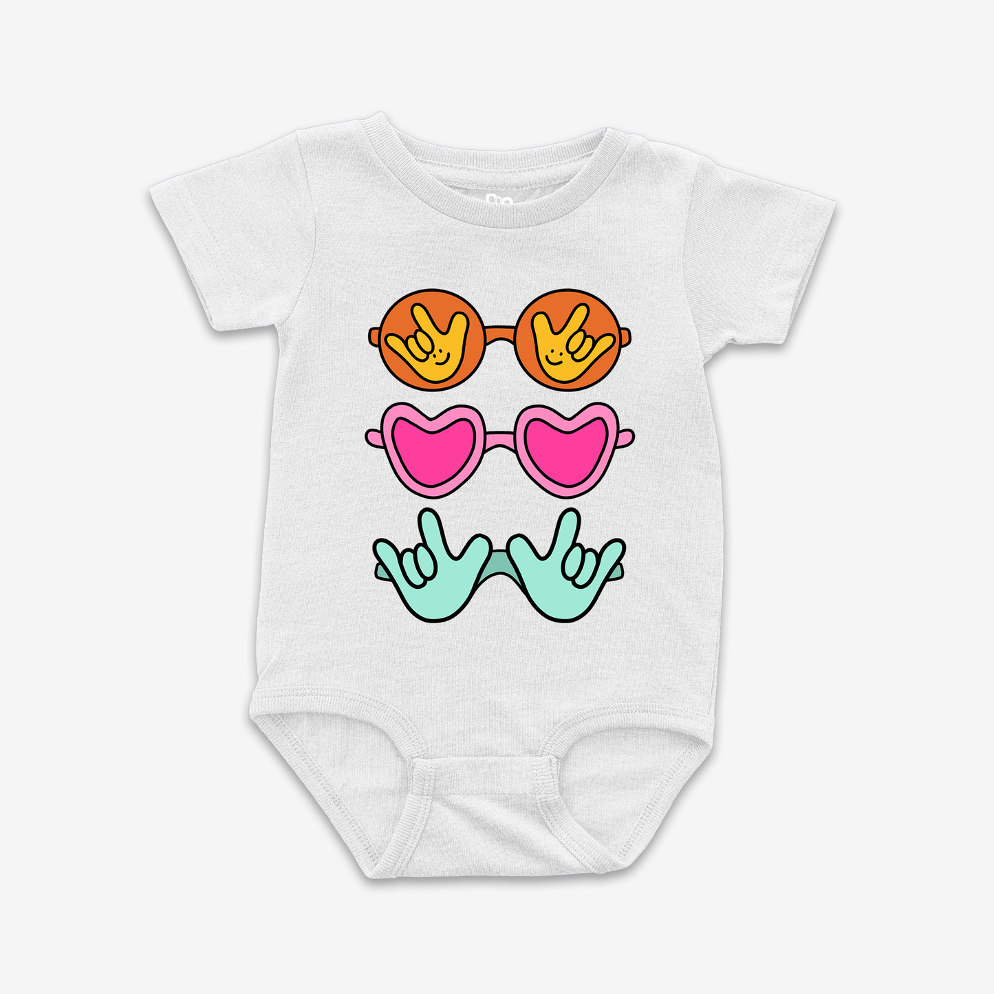 Summer Sunglass ILY Onesie Tee