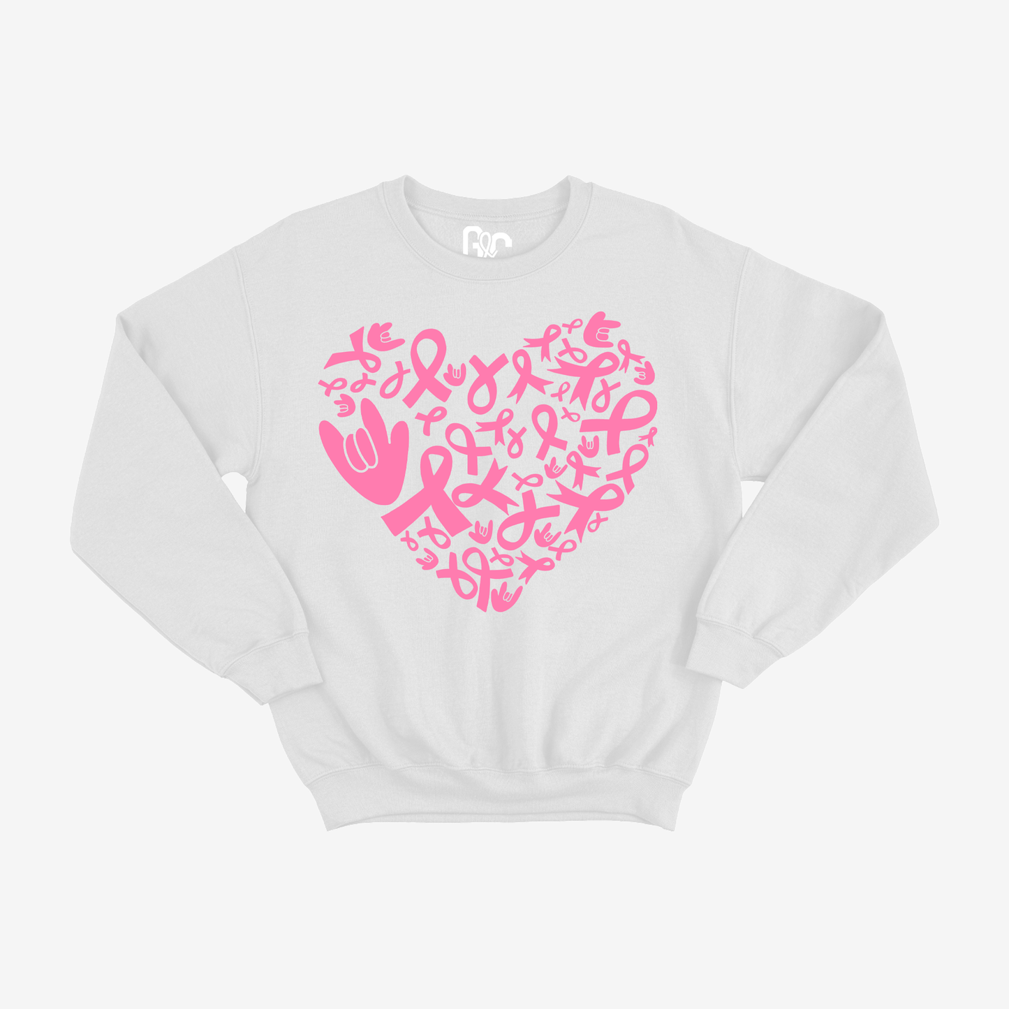 Breast Cancer Heart Crewneck