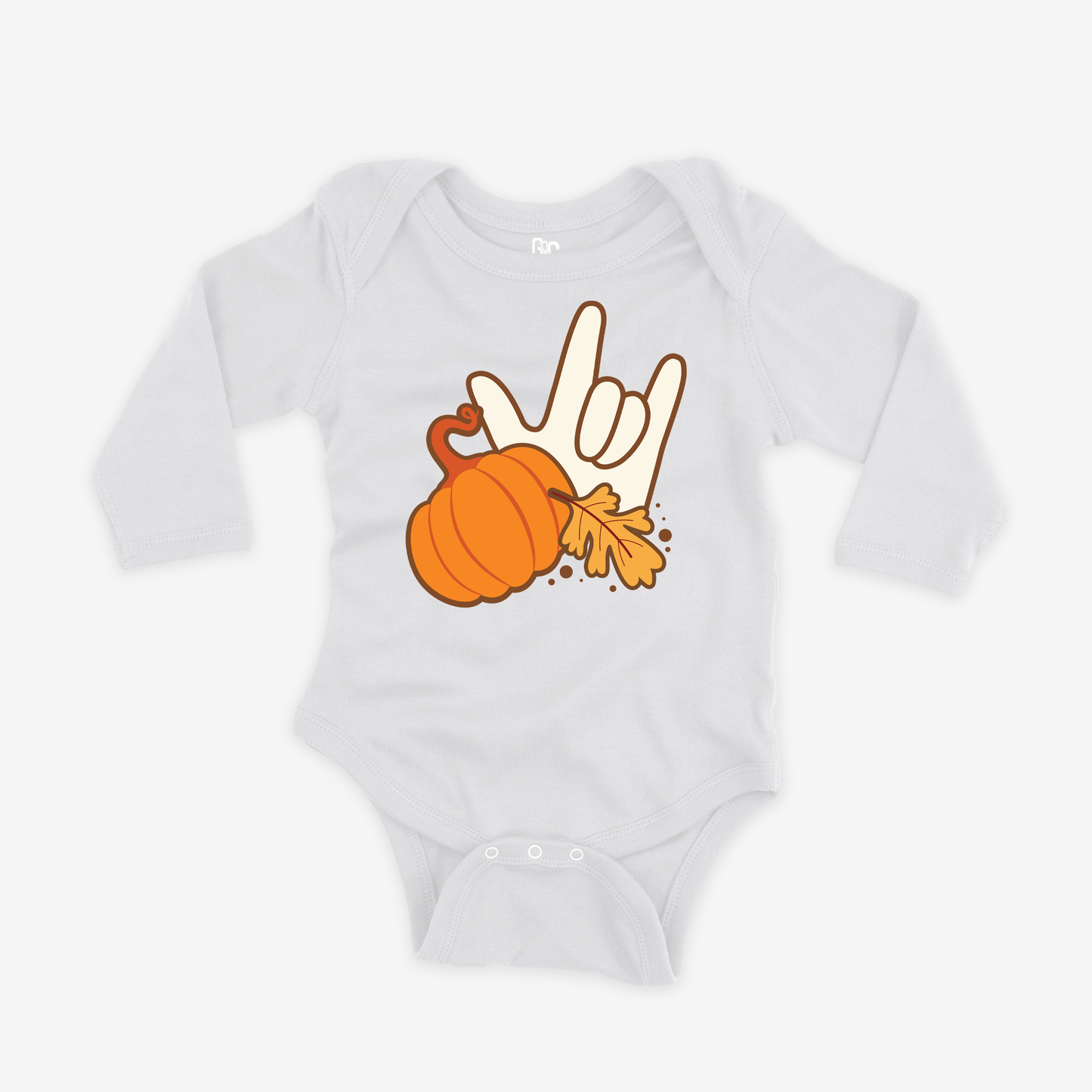 Pumpkin & ILY Onesie Sleeve
