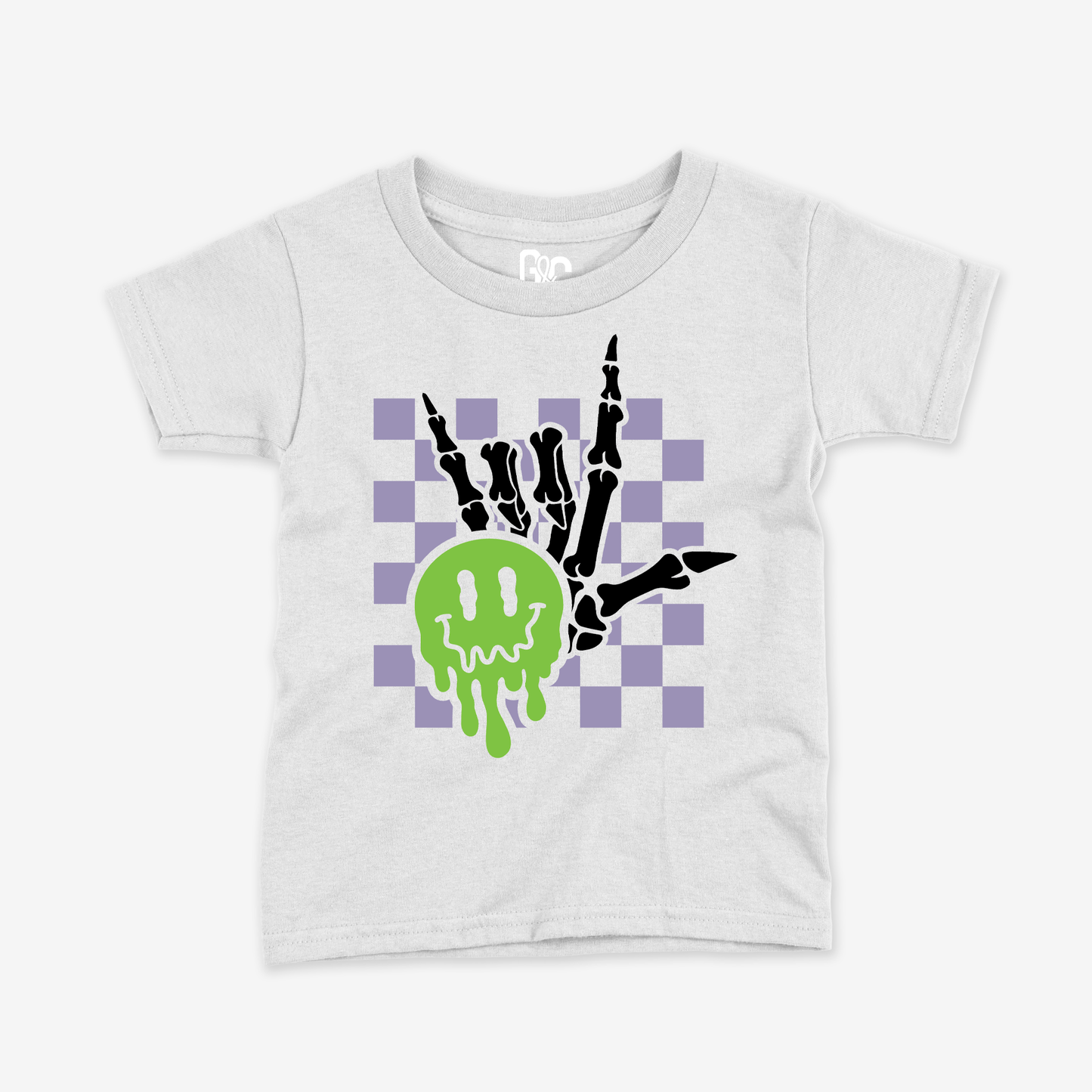 Spooky ILY Checkered Toddler Tee