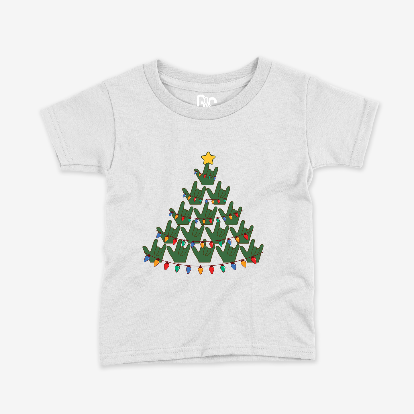 Christmas Tree Light ILY Toddler Tee