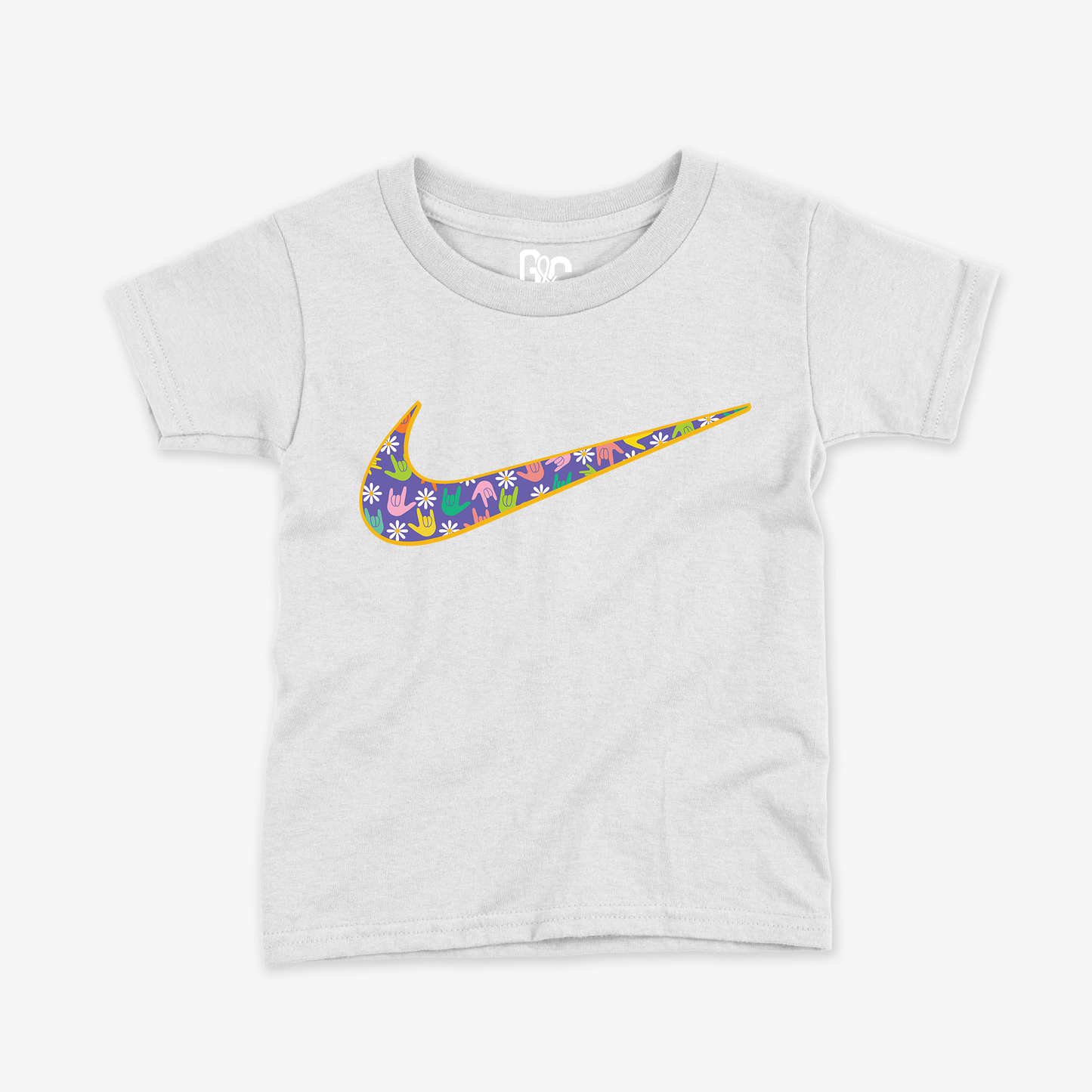 Flower ILY Swoosh Toddler Tee