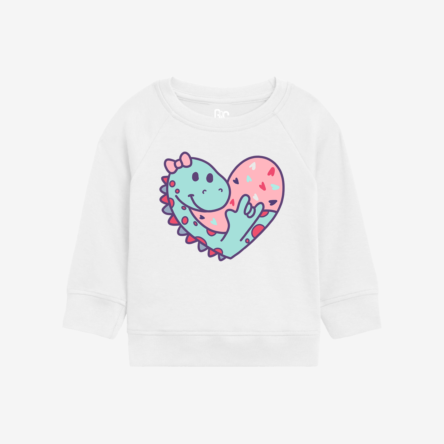 Dino Heart Toddler Crewneck