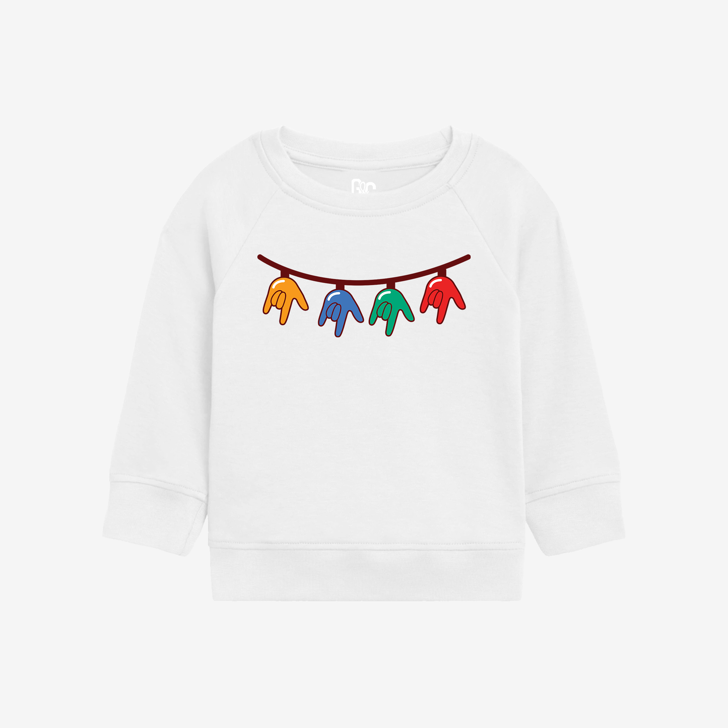 Christmas Light Bulb ILY Toddler Crewneck