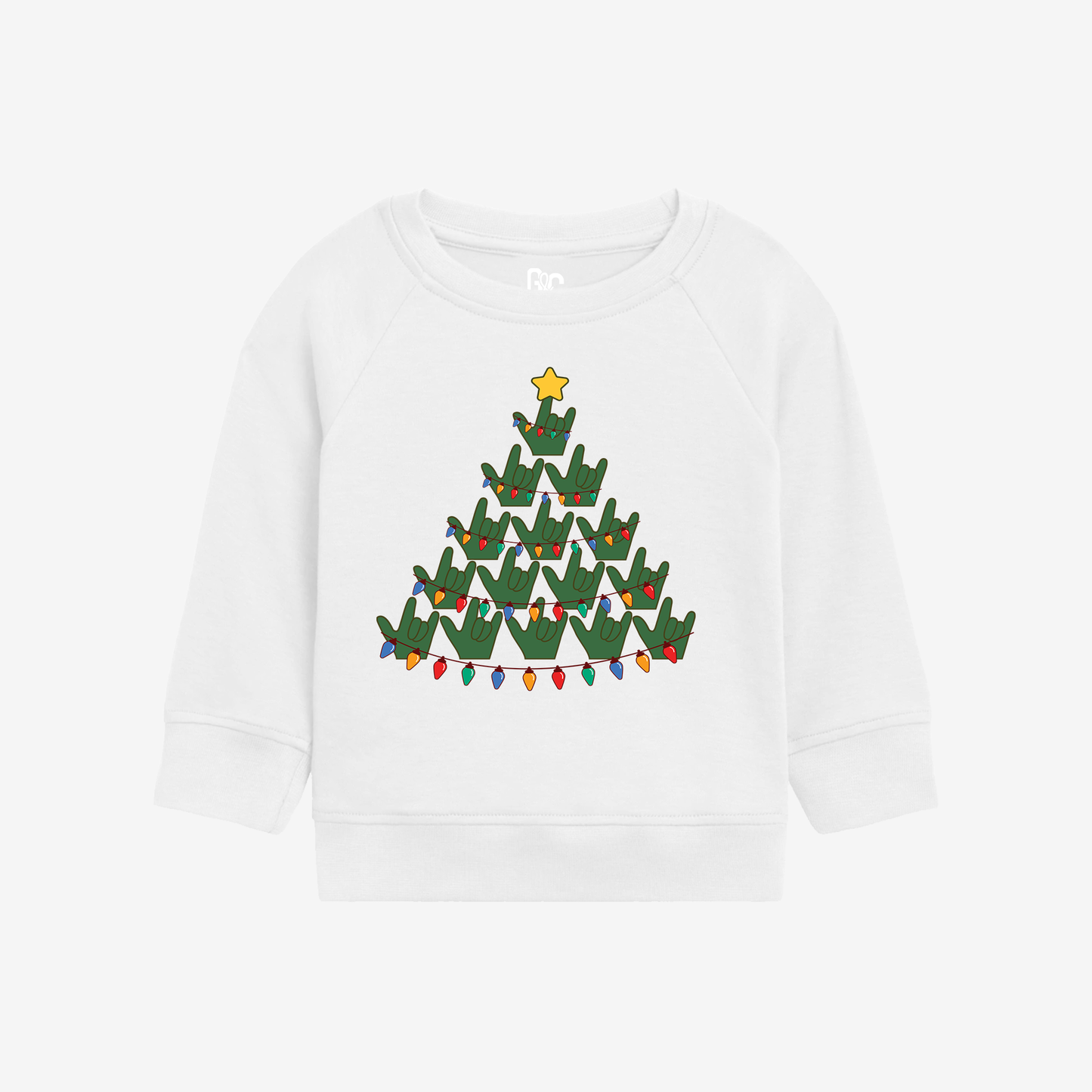 Christmas Tree Light ILY Toddler Crewneck