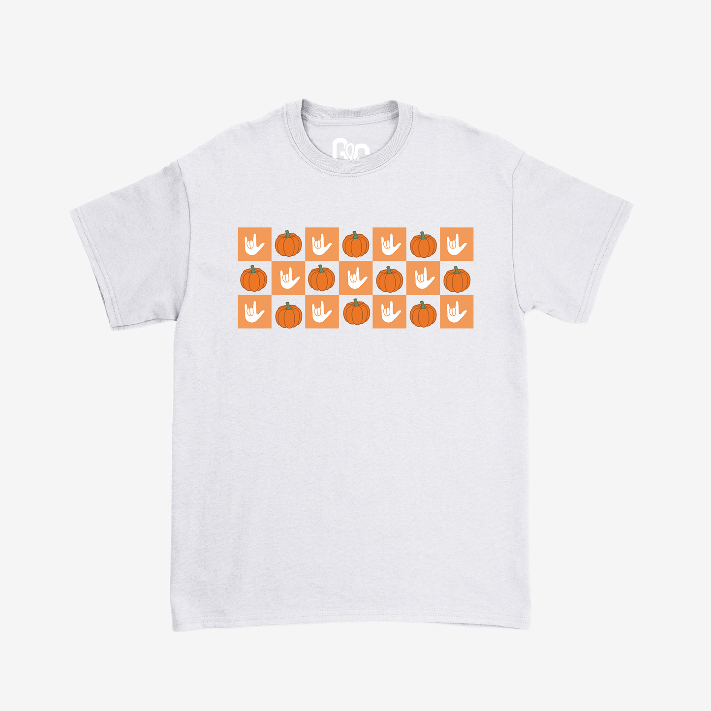 Pumpkin Checkered Tee
