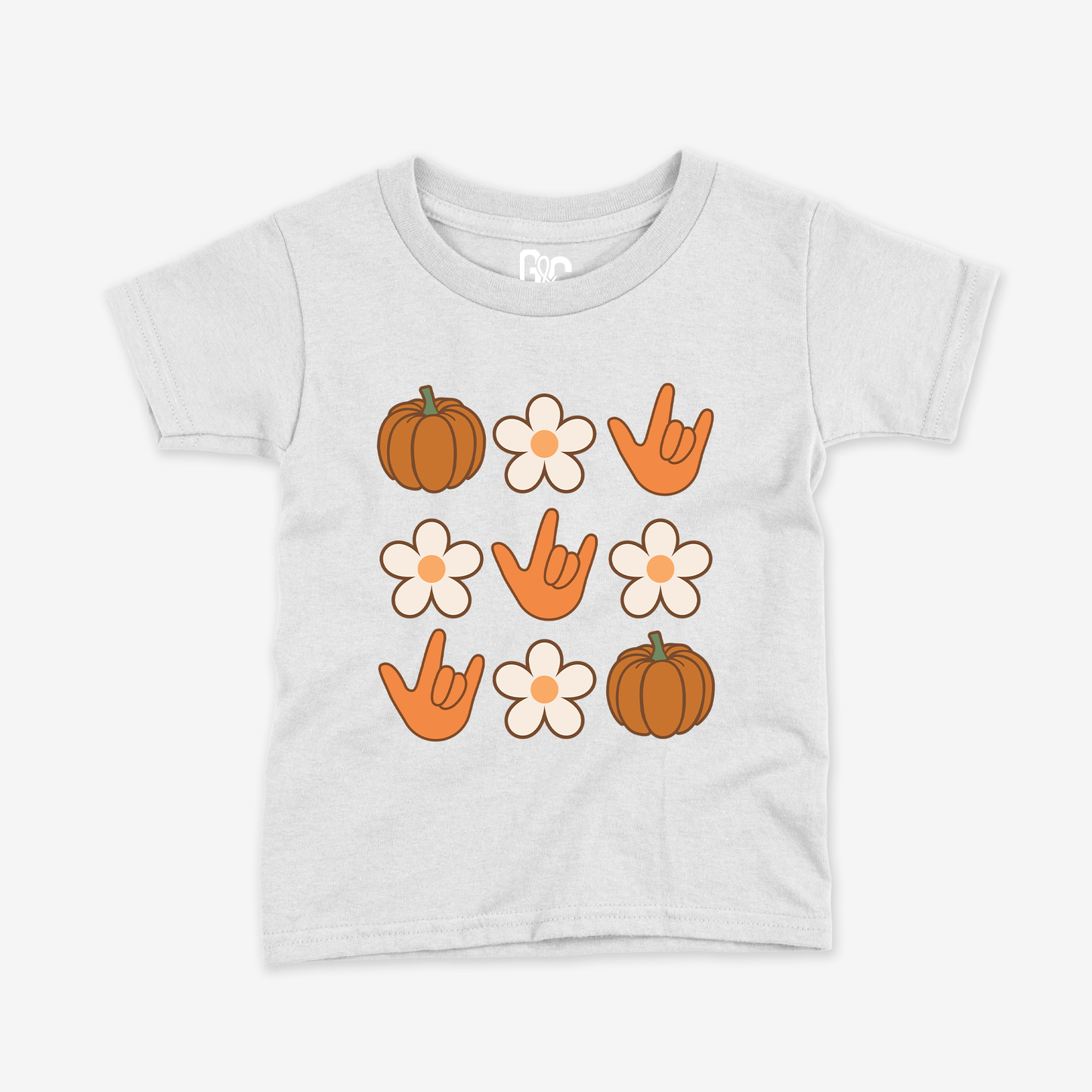 Pumpkins And Flowers Toddler Tee