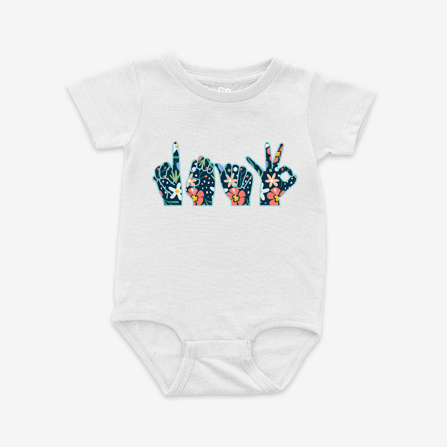 Deaf Flower Onesie Tee