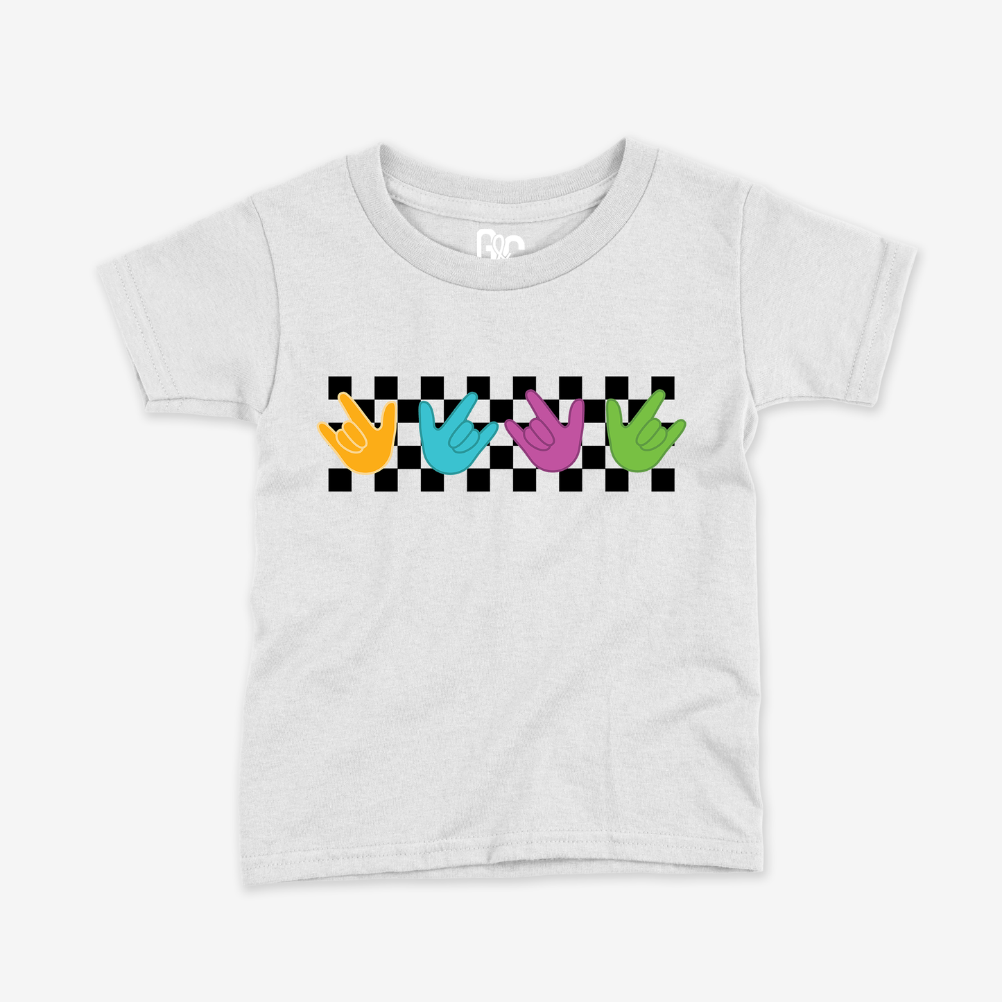 ILY Colorful Checker Toddler Tee