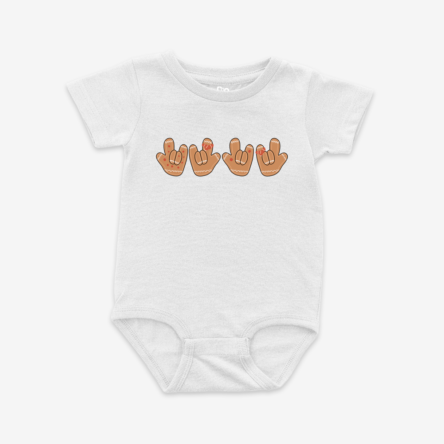 Gingerbread ILY Onesie Tee