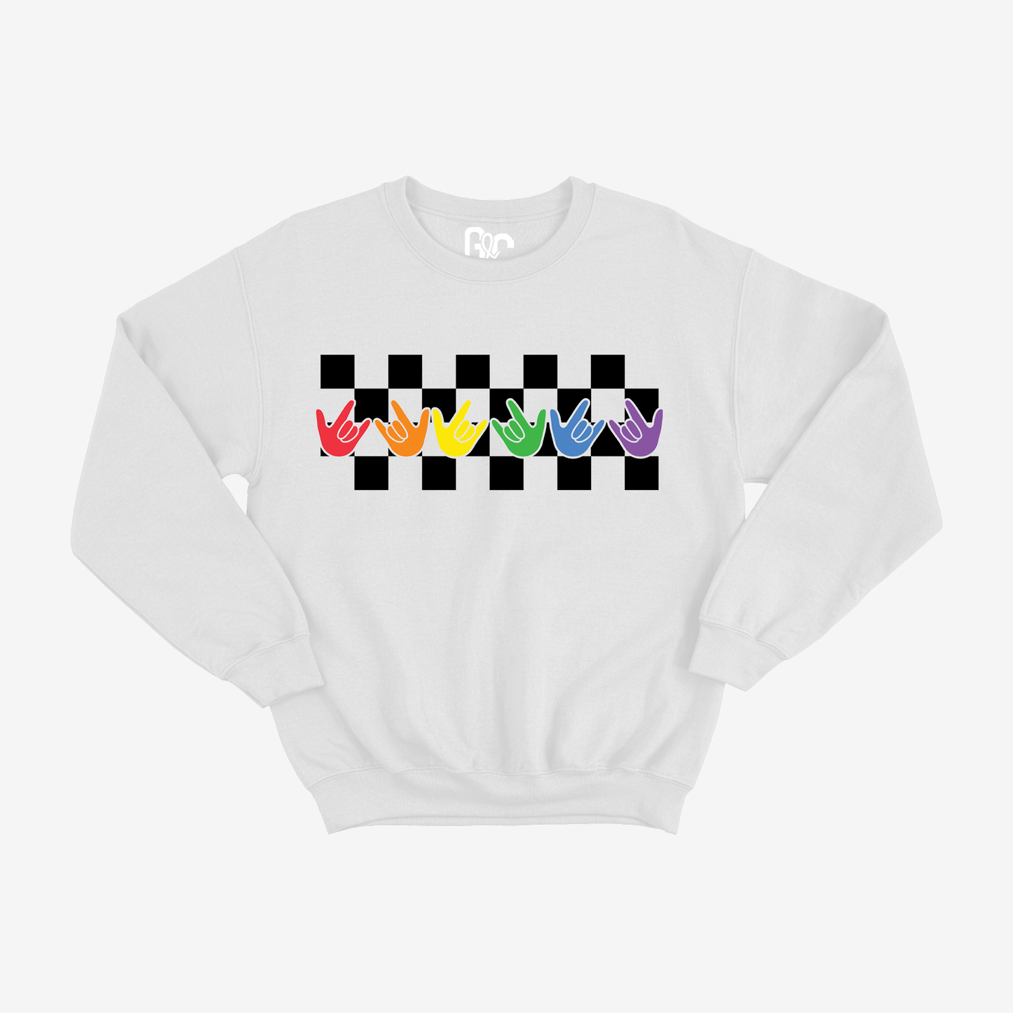 Pride ILY Checkered Crewneck