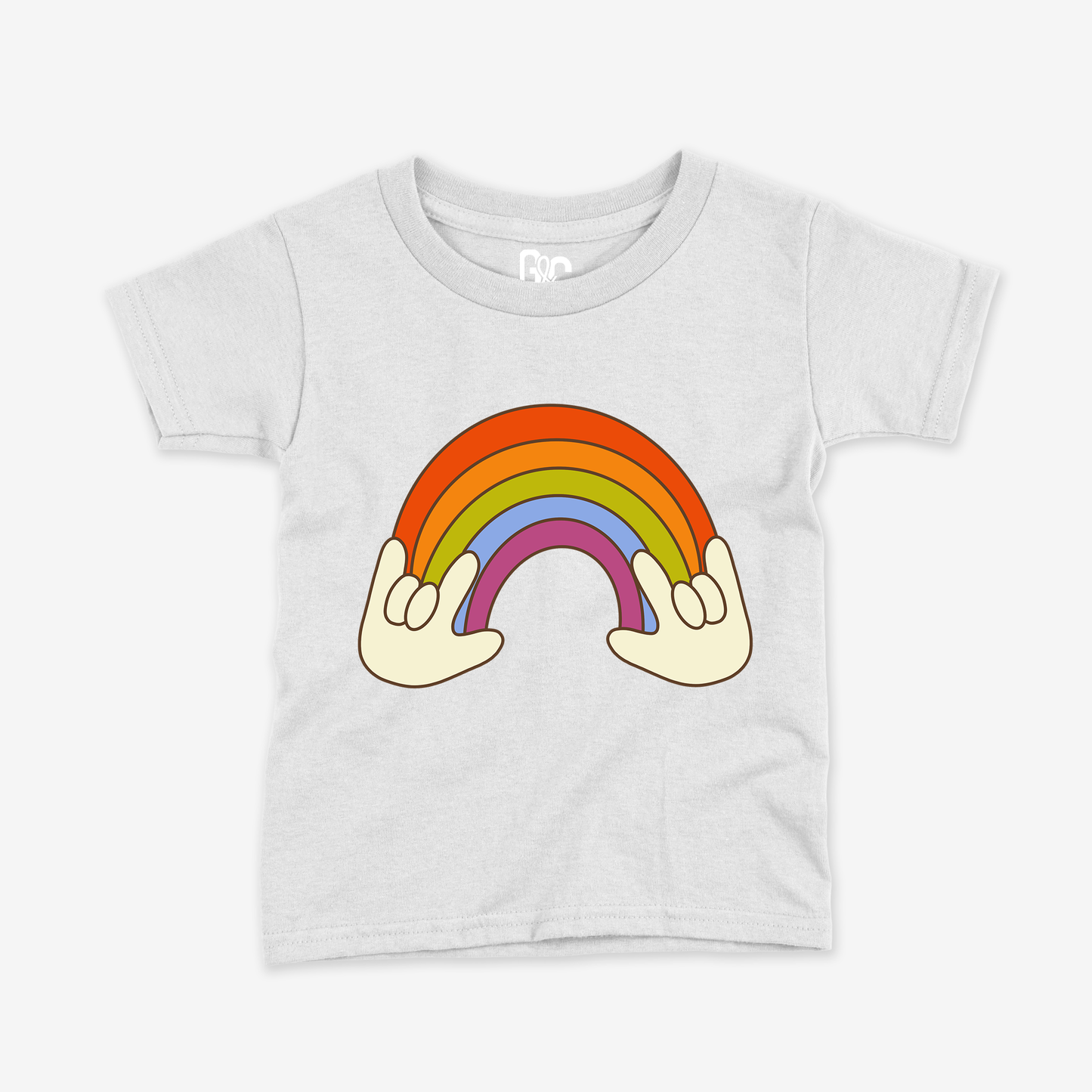 Retro Rainbow ILY Toddler Tee