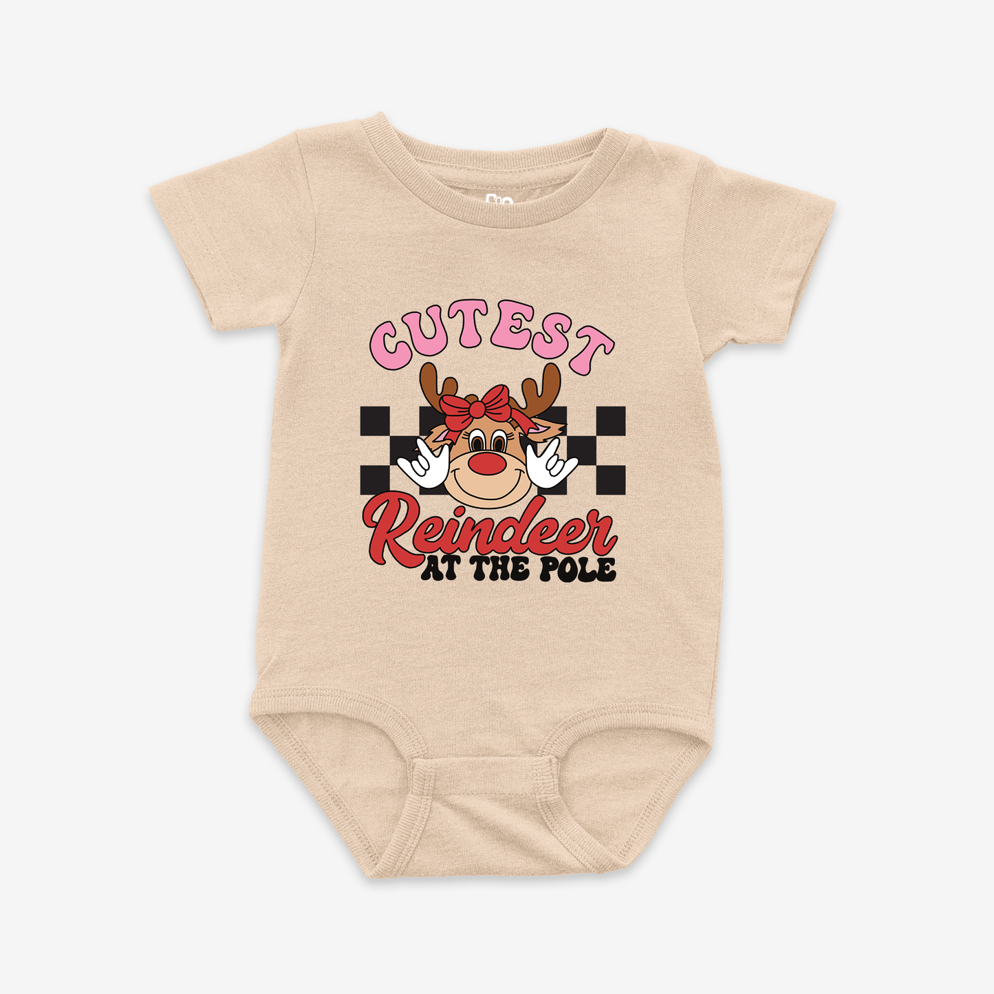 Cutest Reindeer ILY Onesie Tee
