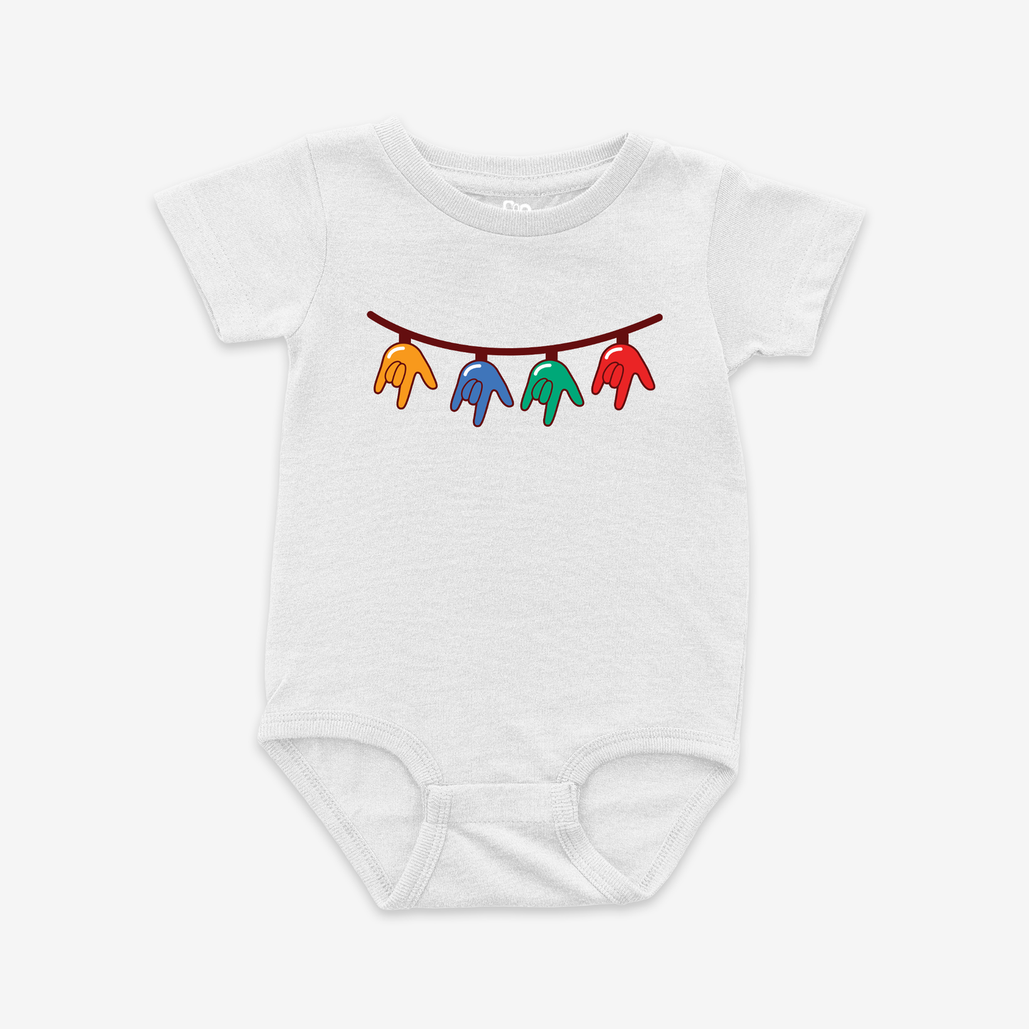 Christmas Light Bulb ILY Onesie Tee