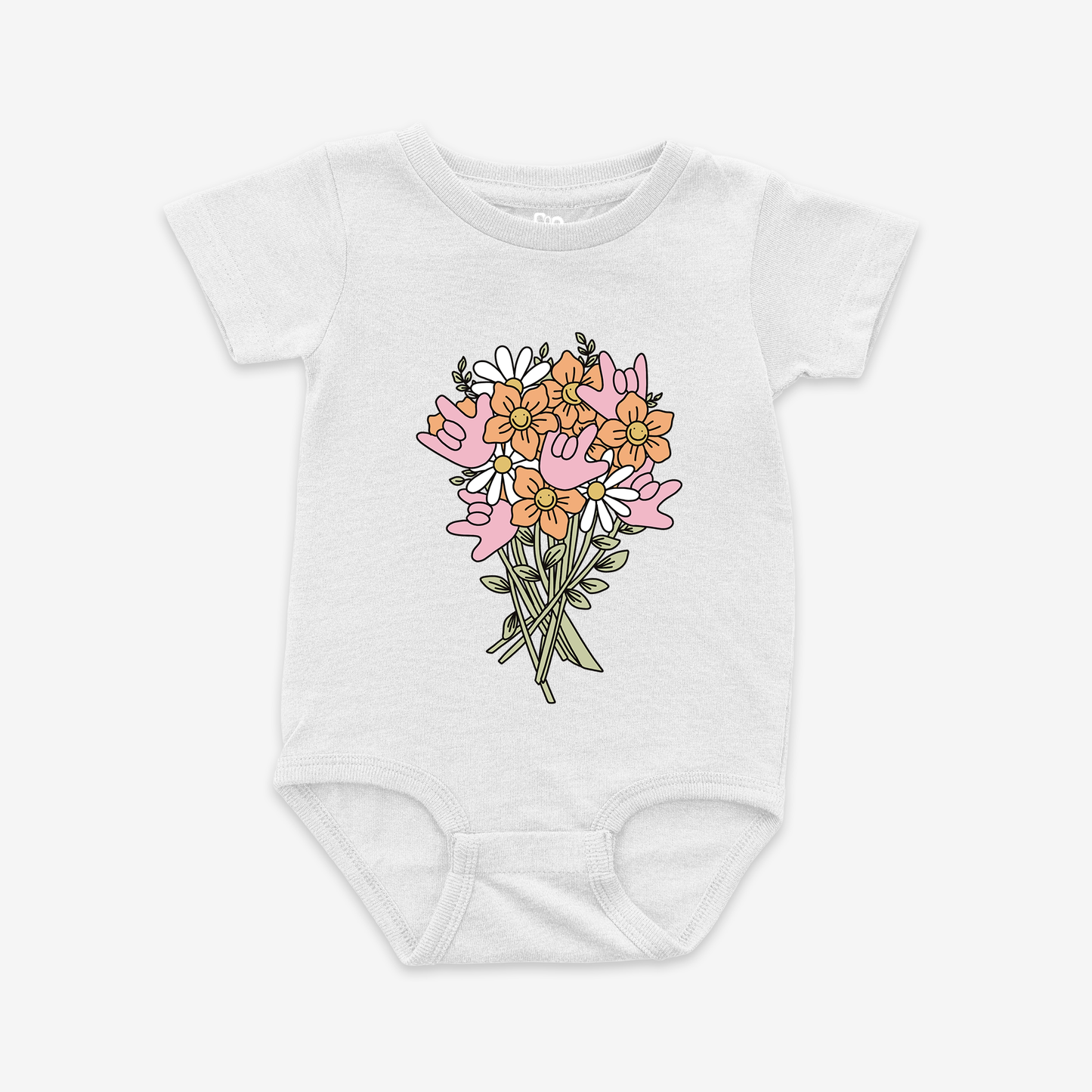 ILY Flower Onesie Tee