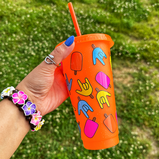 Popsicle Glitter Cold Cup