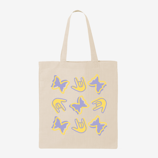 Butterflies & ILY Tote Bag