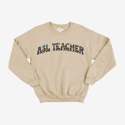 ASL Teacher Alphabet Crewneck