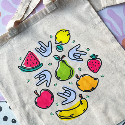 Fruit & ILY Tote Bag