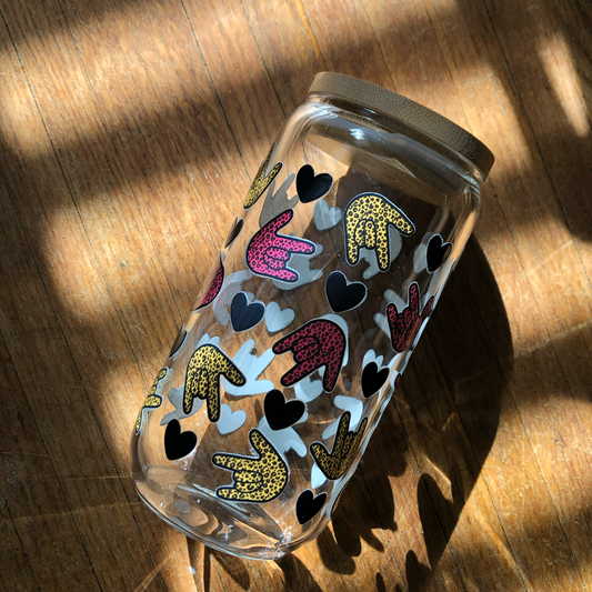 Leopard & ILY pattern Beer can