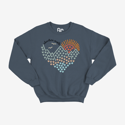 Adventure awaits Crewneck