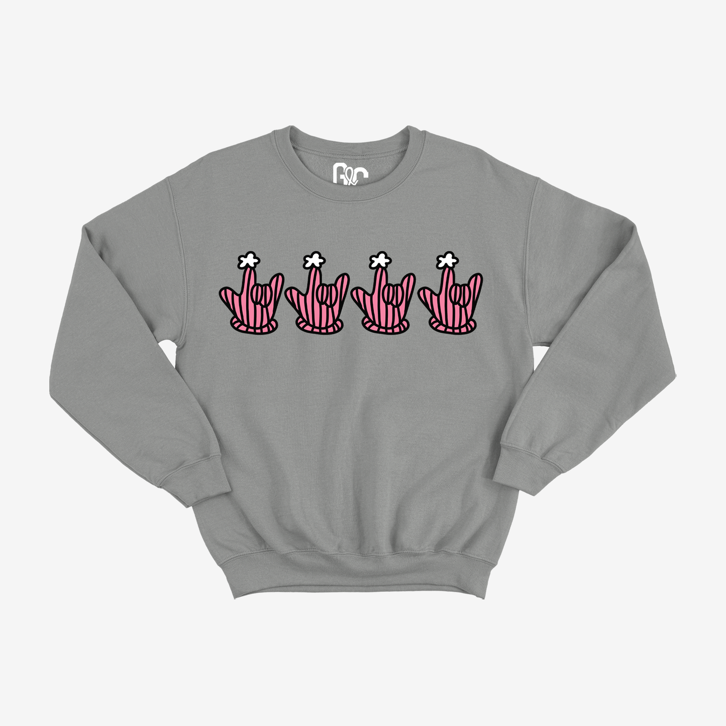 Pink Winter ILY Hat Crewneck