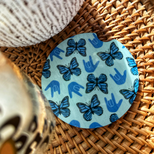 Butterfly ILY Coaster