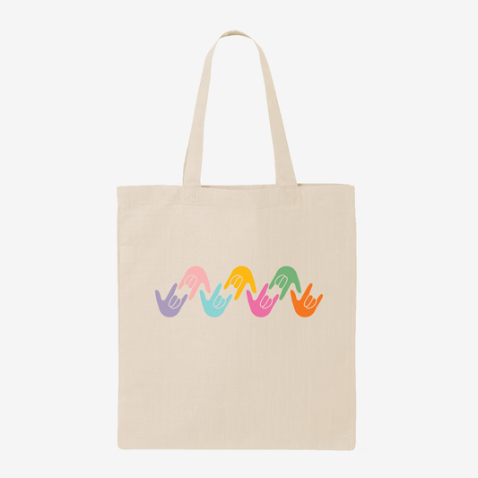 ILY Pattern Tote Bag