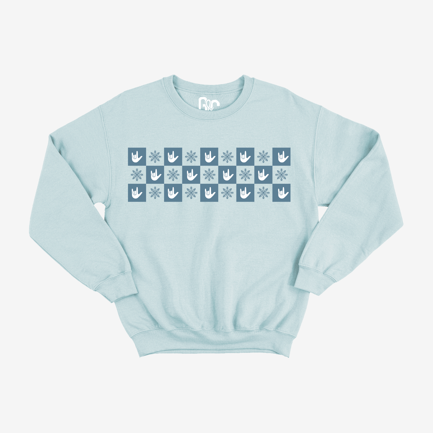 Winter Checkered & ILY Crewneck