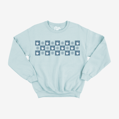 Winter Checkered & ILY Crewneck